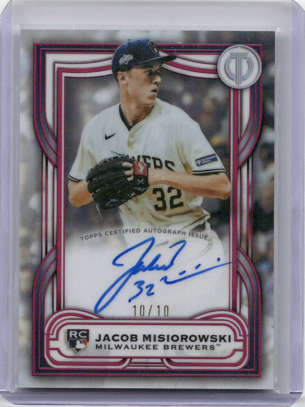 2026 Topps Tribute League Inauguration Jacob Misiorowski Pink Auto /10