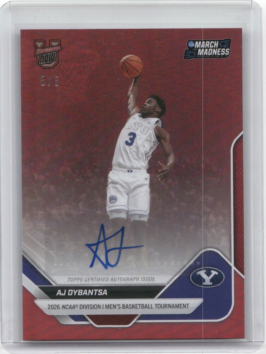 2026 Bowman U Now March Madness AJ Dybantsa Red Auto /5