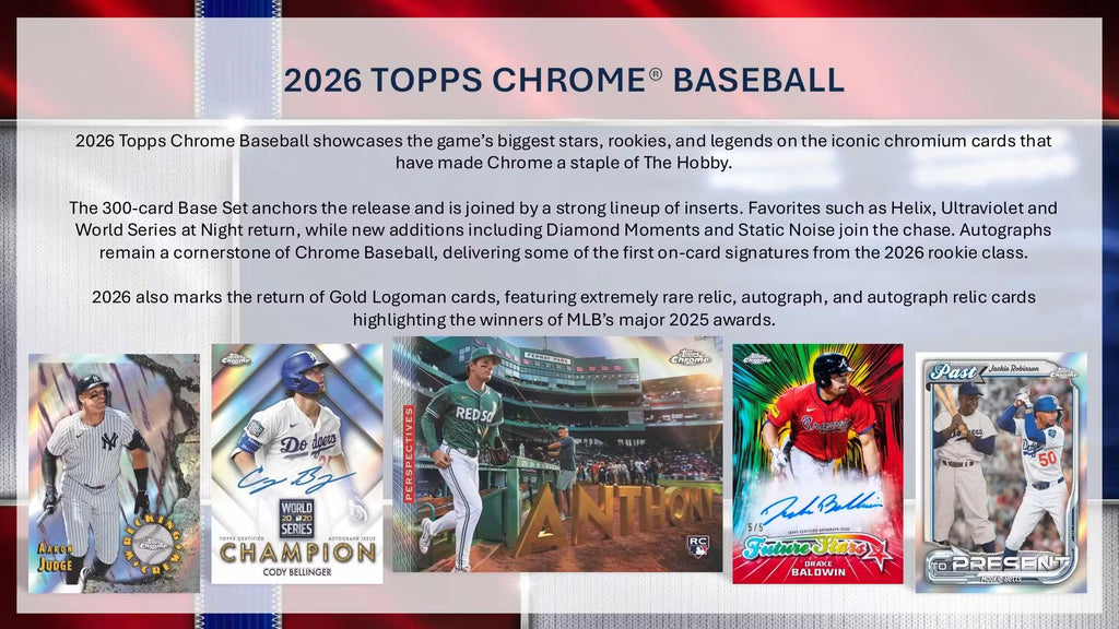 2026 Topps Chrome Baseball Hobby Box (Presell)