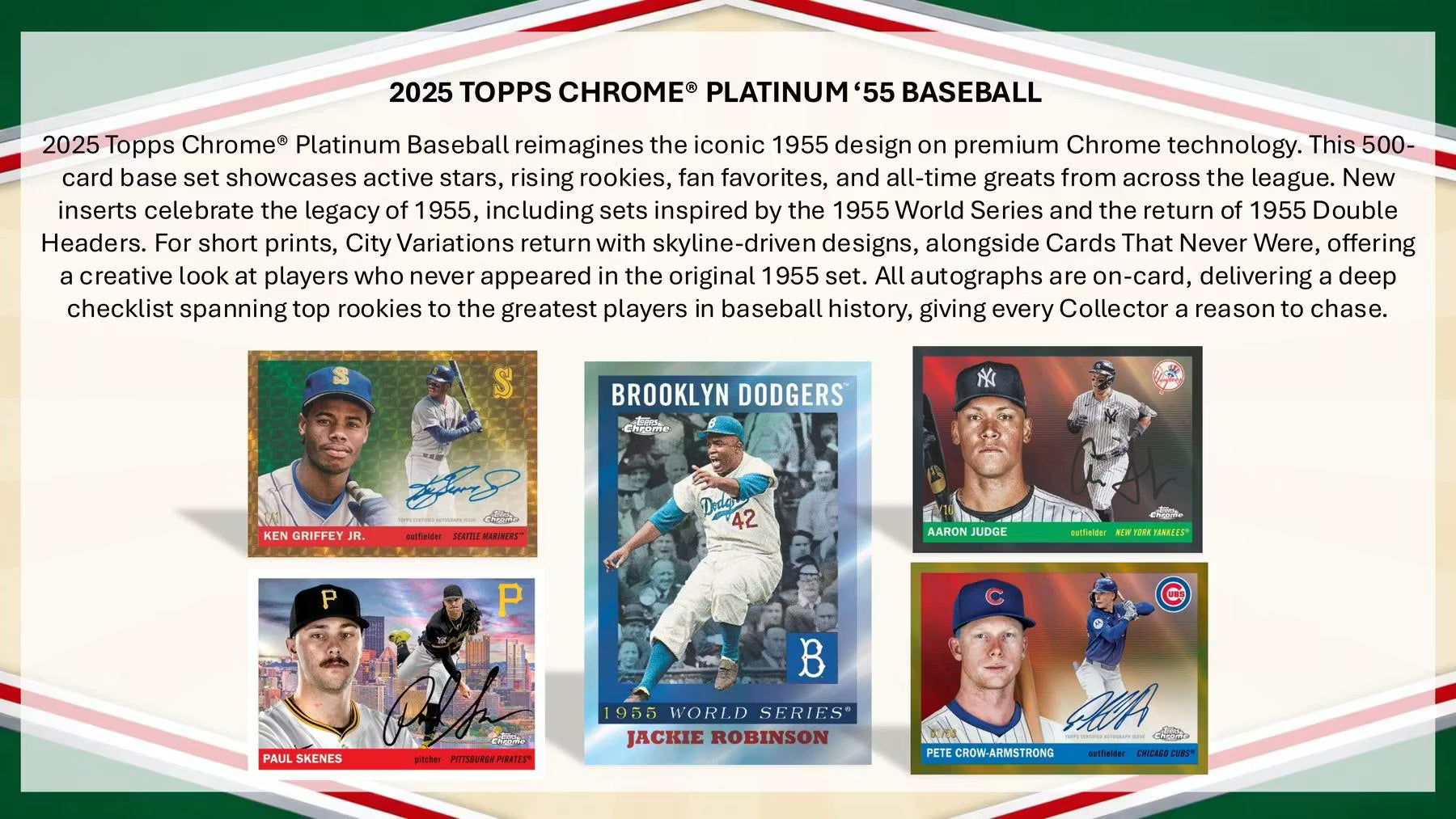 2025 Topps Chrome Platinum '55 Baseball Hobby Box (Presell)
