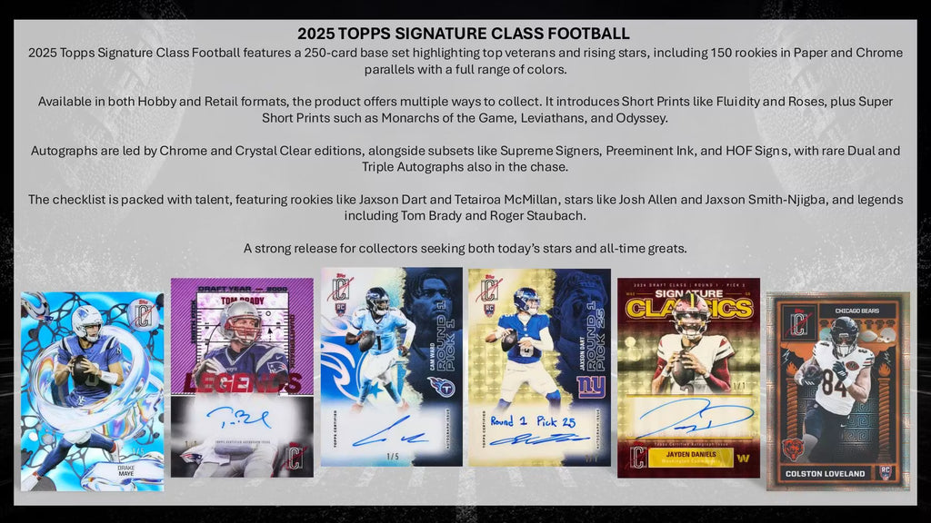 2025 Topps Signature Class Football Hobby Jumbo Box (Presell)
