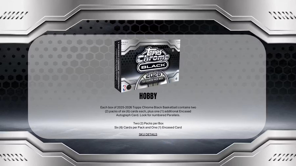 2025/26 Topps Chrome Black Basketball Hobby Box