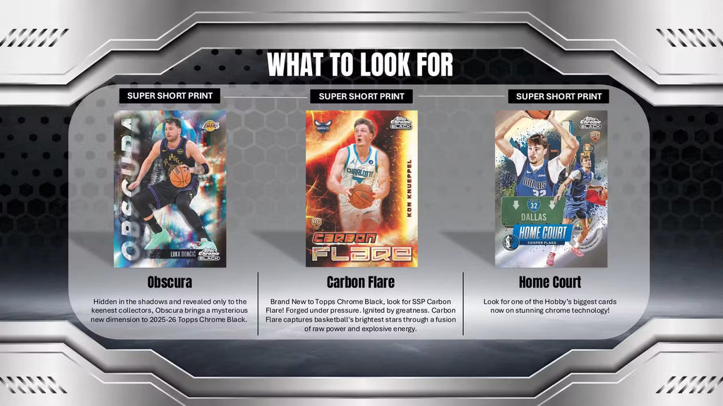2025/26 Topps Chrome Black Basketball Hobby Box