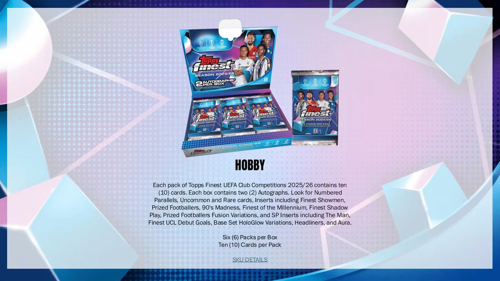 2025/26 Topps UEFA Club Competitions Finest Soccer Hobby Box (Presell)