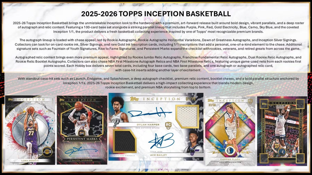 2025/26 Topps Inception Basketball Hobby Box (Presell)