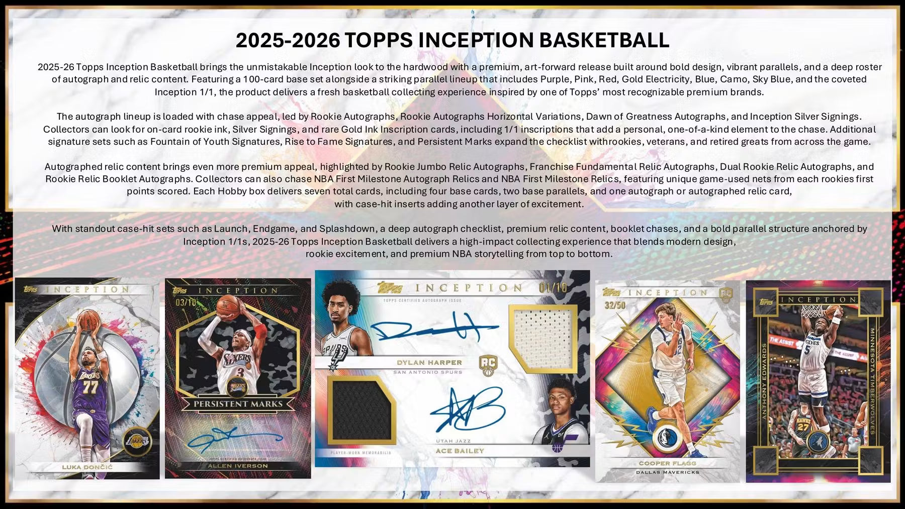 2025/26 Topps Inception Basketball Hobby Box (Presell)
