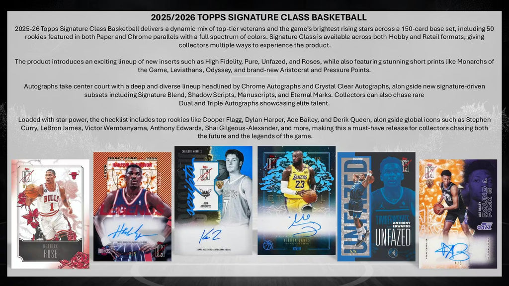 2025/26 Topps Signature Class Basketball Hobby Jumbo Box