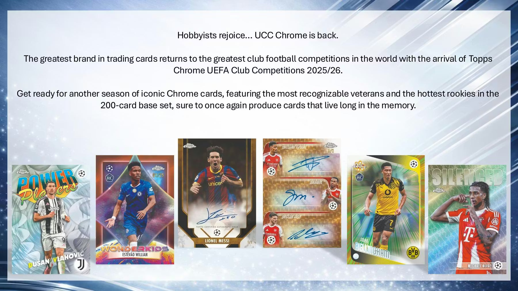 2025/26 Topps Chrome UEFA Club Competitions Soccer Hobby Jumbo Box