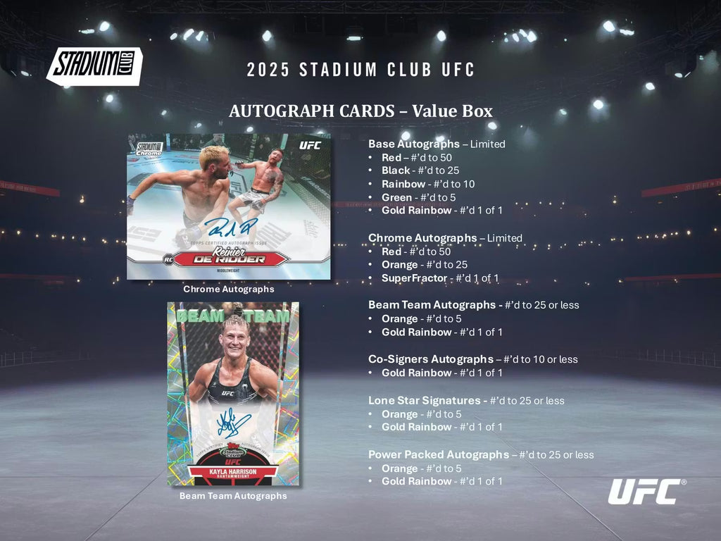 2025 Topps Stadium Club UFC Blaster Box