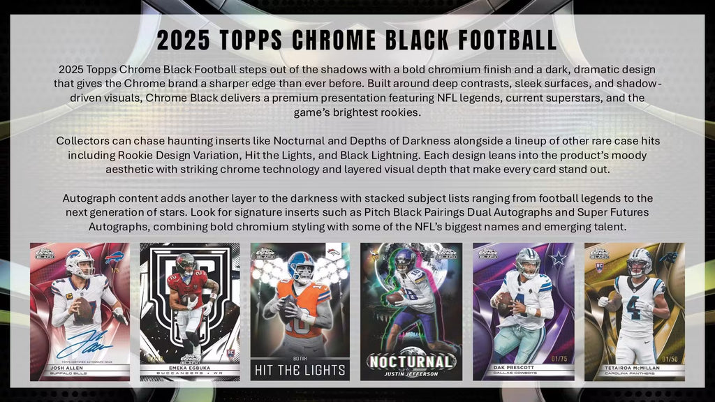 2025 Topps Chrome Black Football Hobby Box
