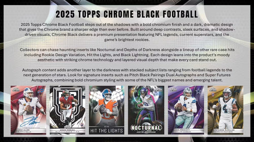 2025 Topps Chrome Black Football Hobby Box