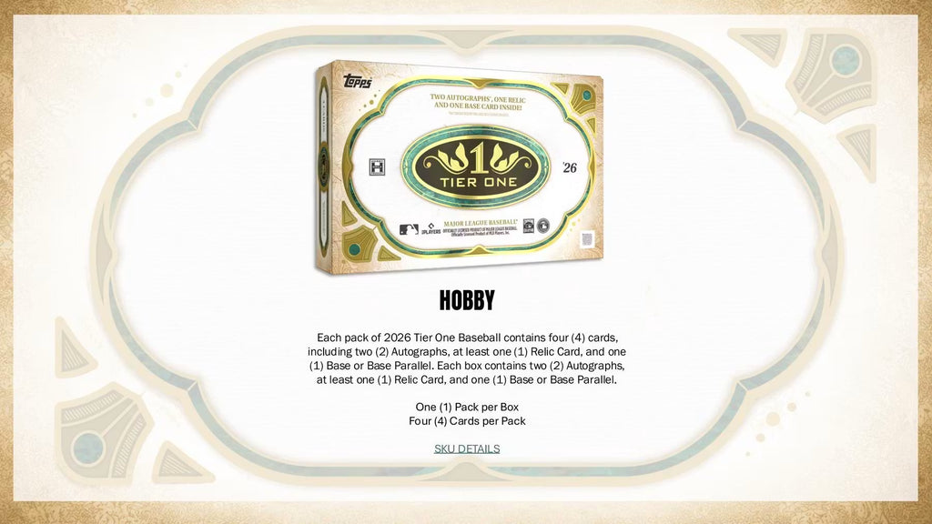 2026 Topps Tier One Baseball Hobby Box (Presell)