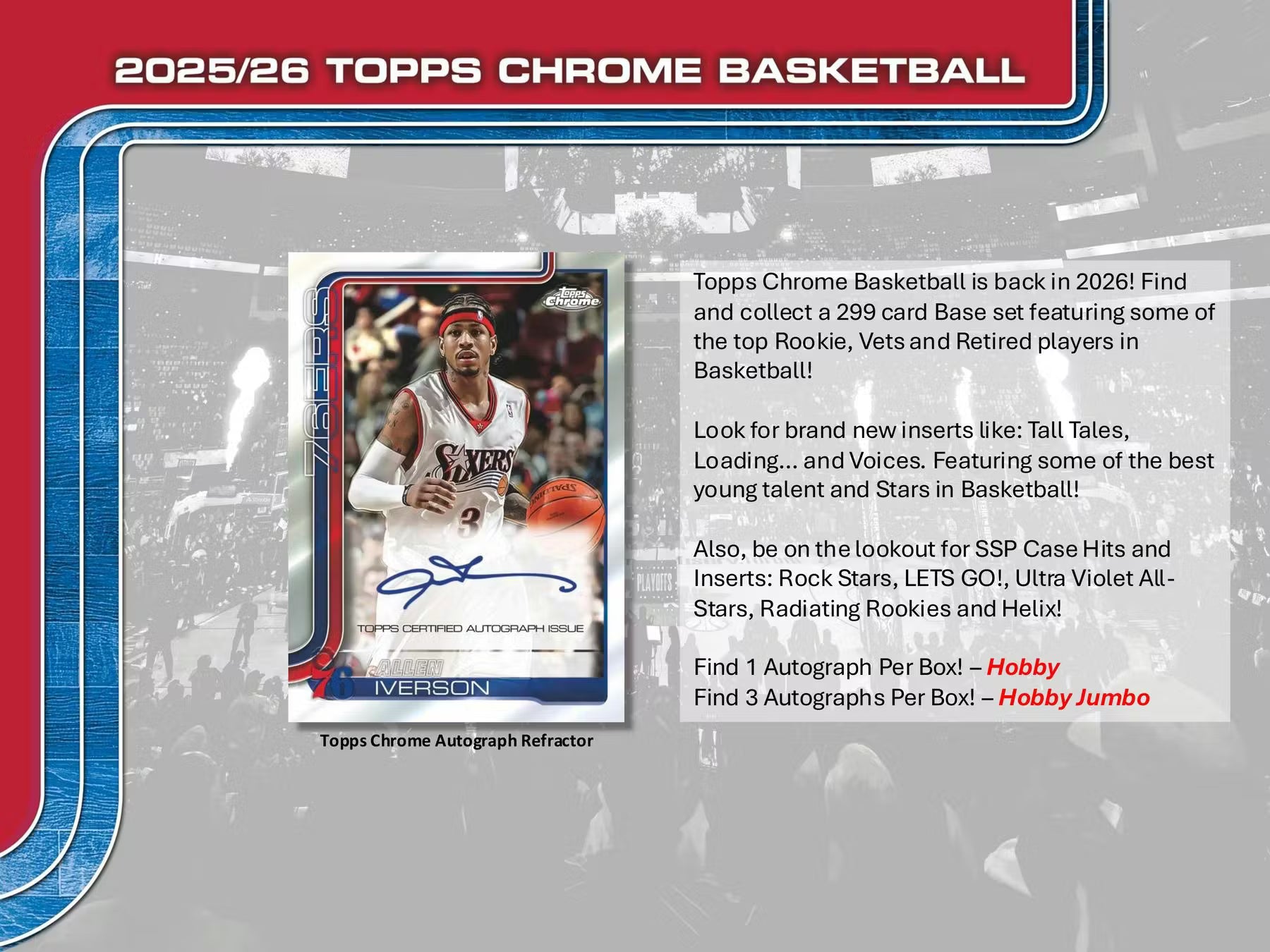 2025/26 Topps Chrome Basketball Hobby Box