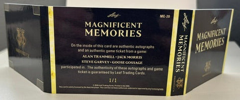 2026 Leaf Magnificence Magnificent Memories Quad Auto Ticket 1/1 Triple Booklet