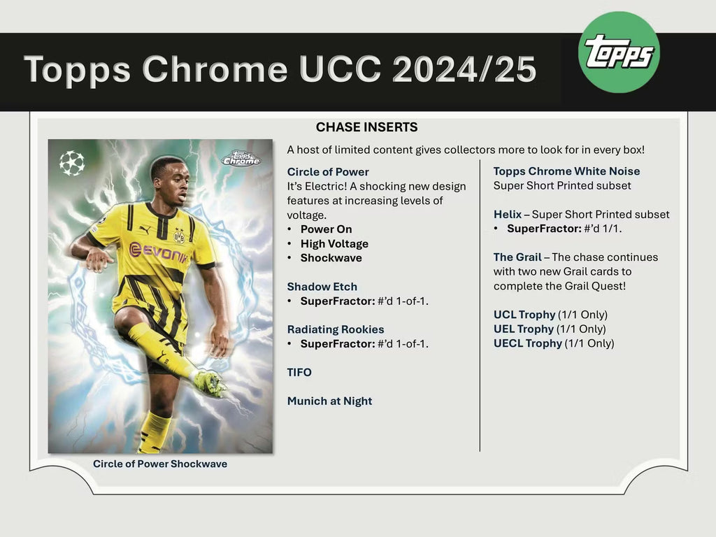 2024/25 Topps Chrome UEFA Club Competitions Soccer Hobby Box