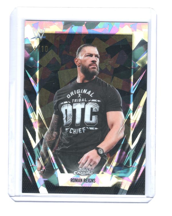 2026 Topps Chrome Sapphire Edition WWE Black #18 Roman Reigns 04/10