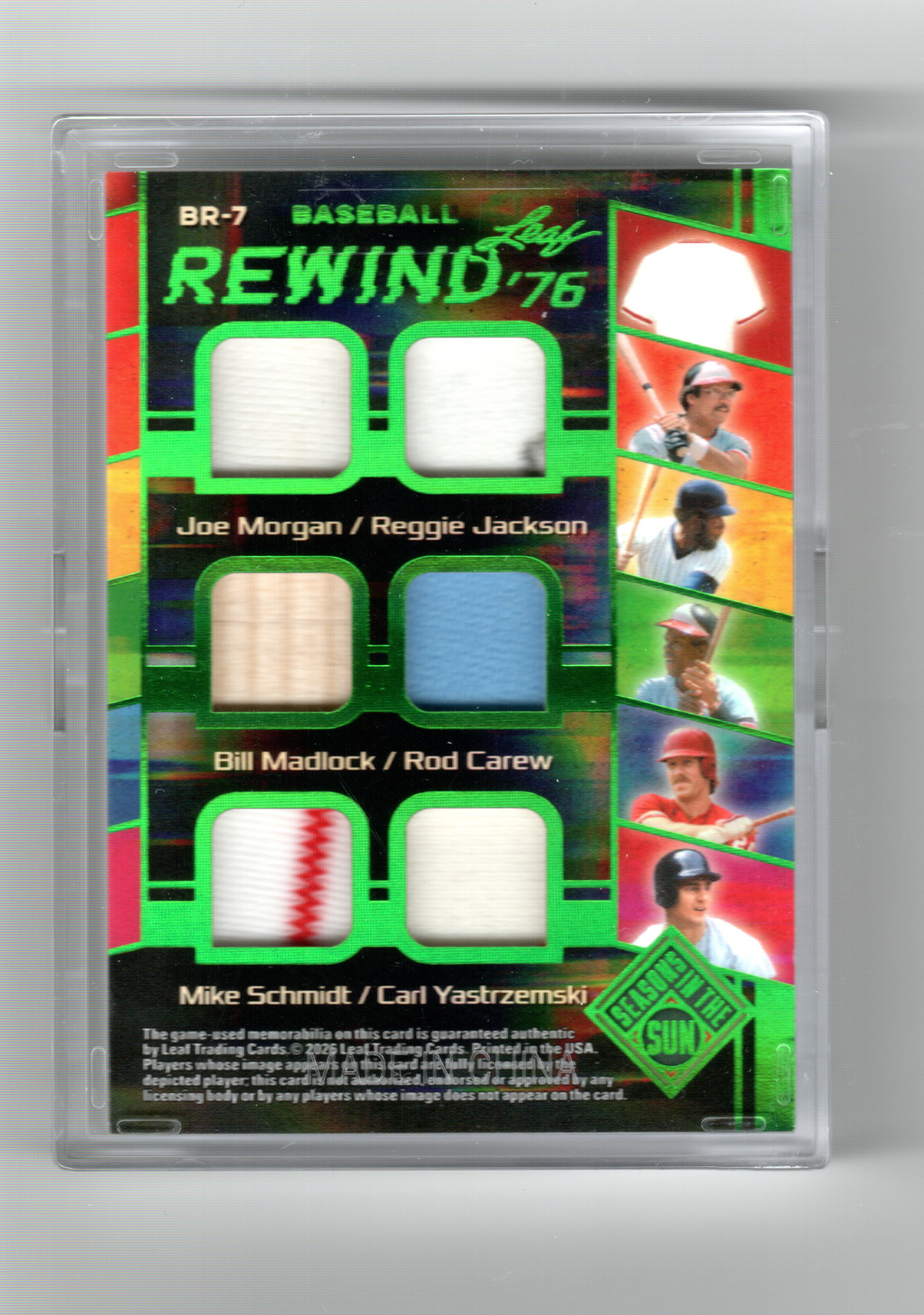 2026 Leaf Seasons in the Sun 1976 Rewind 12 Player Game Used Mem