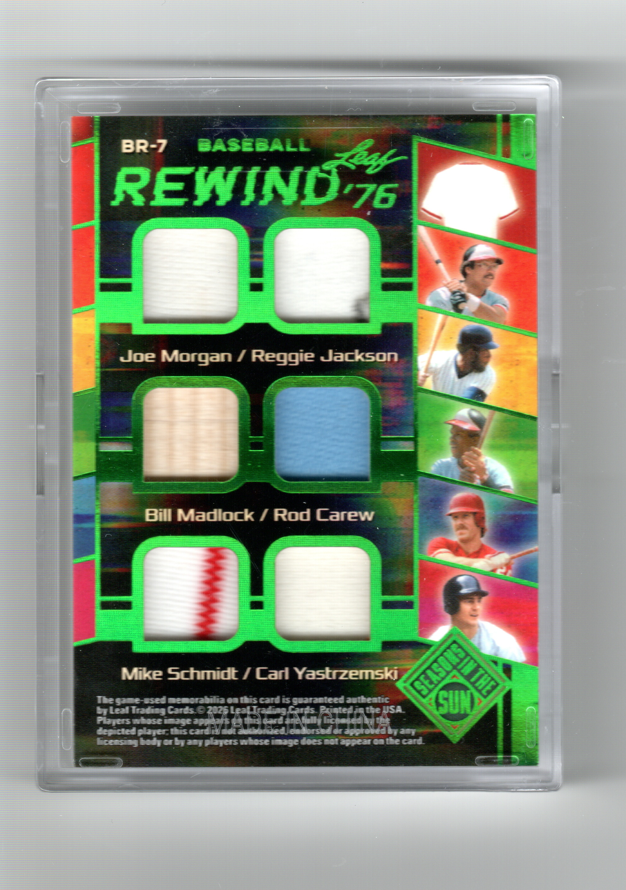 2026 Leaf Seasons in the Sun 1976 Rewind 12 Player Game Used Mem