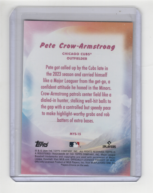 2024 Topps Update Mystical Red #MYS15 Pete Crow-Armstrong RC /10
