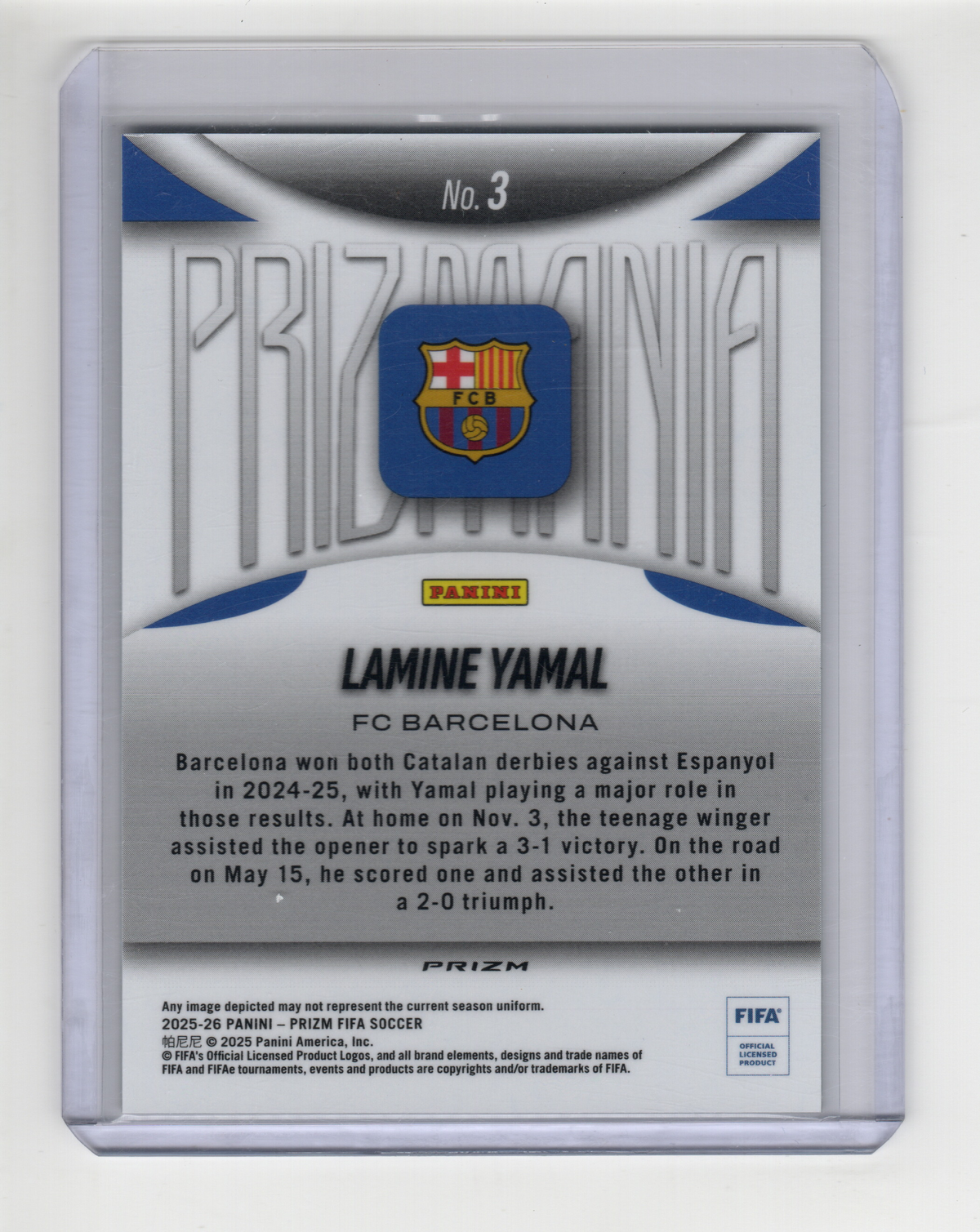 2025/26 Prizm FIFA Prizmania SSP Lamine Yamal