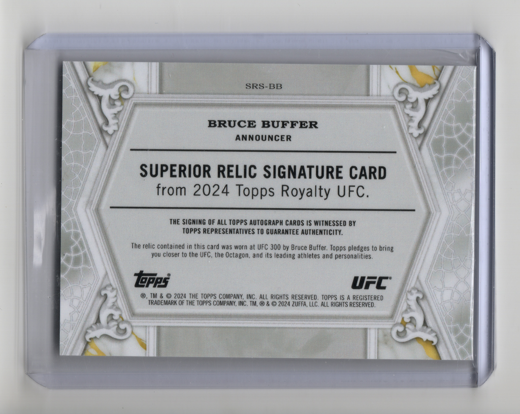 2024 Topps Royalty UFC Bruce Buffer Suit Relic Auto /99