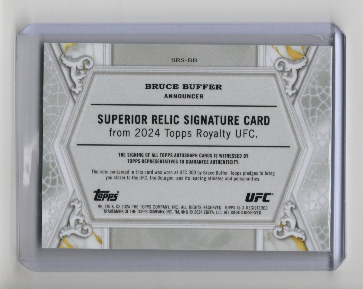 2024 Topps Royalty UFC Bruce Buffer Suit Relic Auto /99