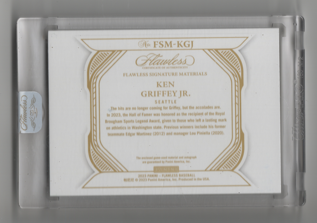 2023 Flawless Ken Griffey Jr Jersey Button Auto 2/5