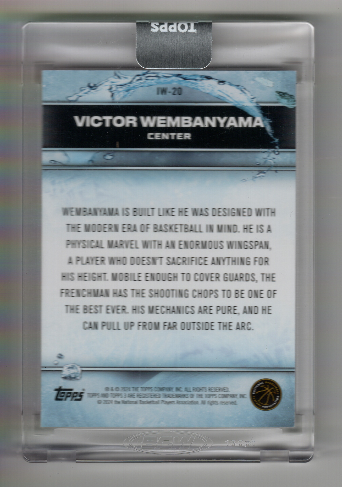 2023/24 Topps 3 Ice Water Gold Victor Wembanyama Gold 09/10